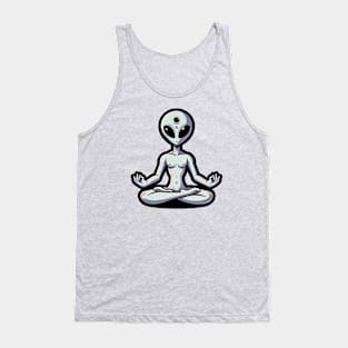 meditation peaceful alien Tank Top